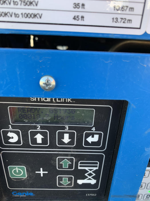 2020 Genie GS-1930 Solid Non Marking Tires, Beacon, Folding rails with half height swing gate, 800W Inverter