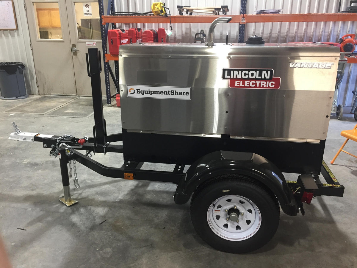 2019 Lincoln Electric Vantage 322 Ready-Pak 3, Two Wheel Trailer, Fender and Light Kit, Cable Rack