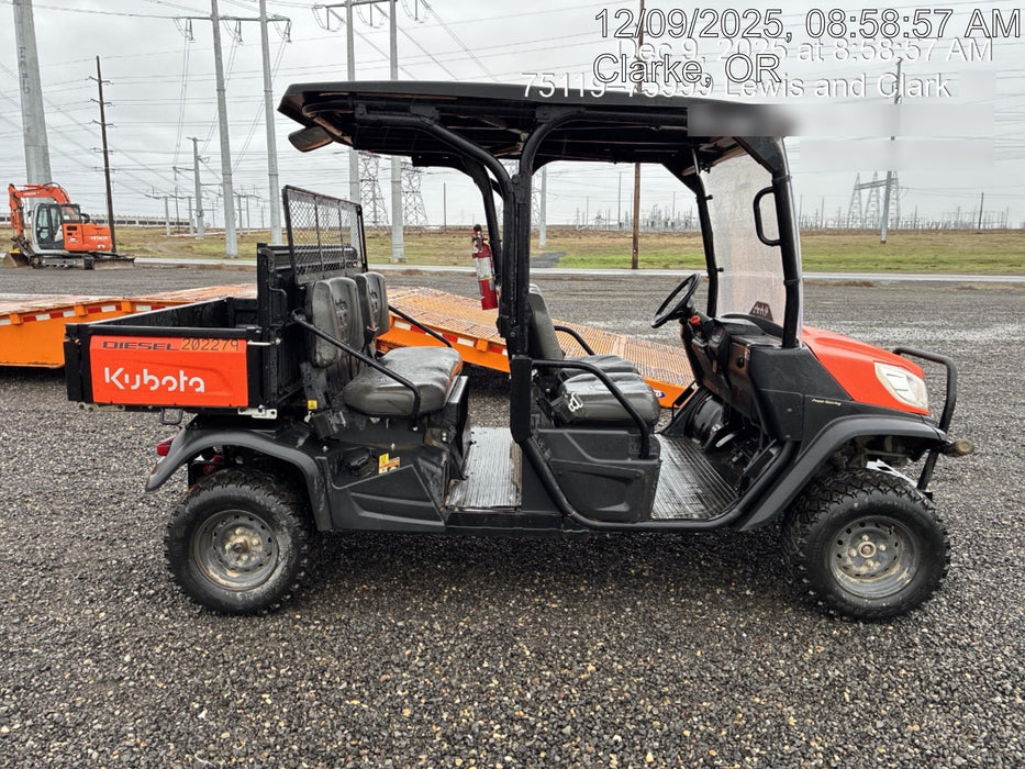 2022 Kubota RTV-X1140W-H Plastic Canopy, Windshield Acrylic Clear, LED Strobe Light, Wire Harness Kit, Back up Alarm