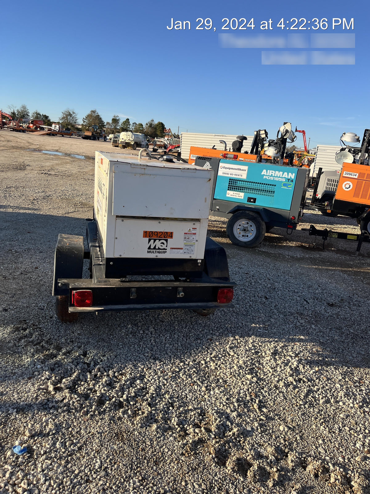 2020 Multiquip DLW400ESA4 400 amp Welder, 14kW, 120/240V, T4F Kubota, Trailer