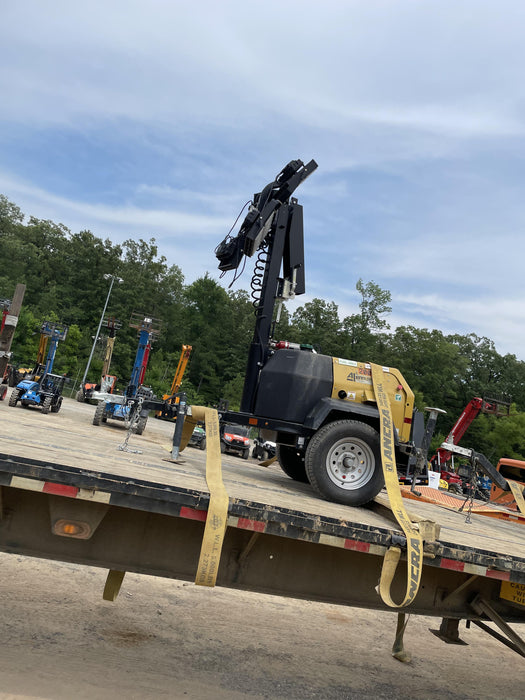 2022 Allmand NLV3GR (4) LED Light Fixture 350W, 23' Vertical Mast, 3kW Prime, Towable, Deep Sea L401, Leveling Jacks, Yanmar T4F 5.8hp