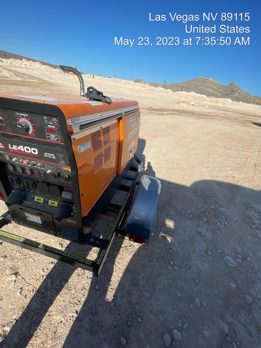 2022 Lincoln Electric LE400 Kubota V1505, Trlr, Cable Rack, Light Kit, ES Decals, T3