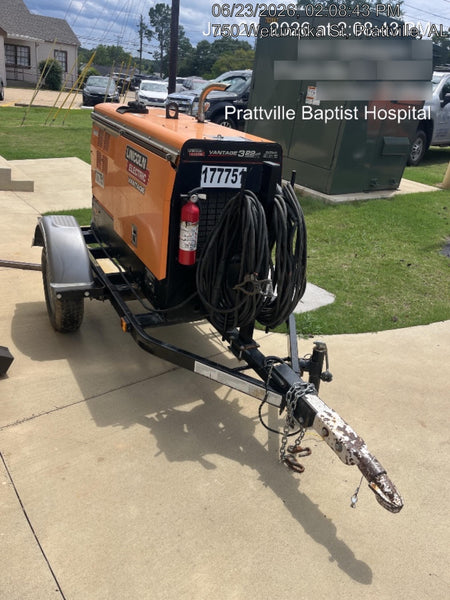 2021 Lincoln Electric Vantage 322 Vantage 322 Ready Pak 3 w/ Decals, ORANGE (includes trailer, cable rack, fender light kit) NO Telematics