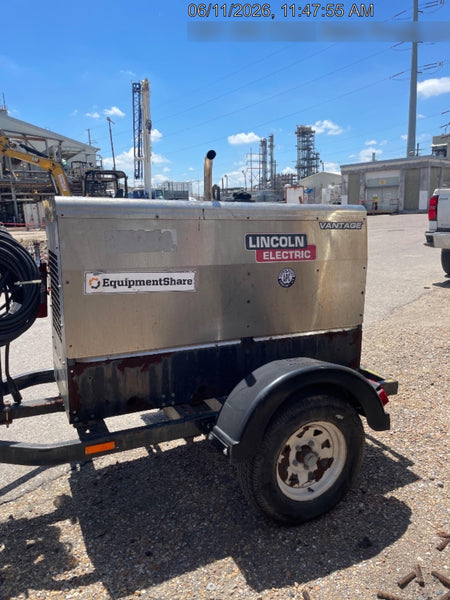 2019 Lincoln Electric Vantage 322 Lincoln Vantage 322 Welder w/Trailer, Light Kit, Cable Rack