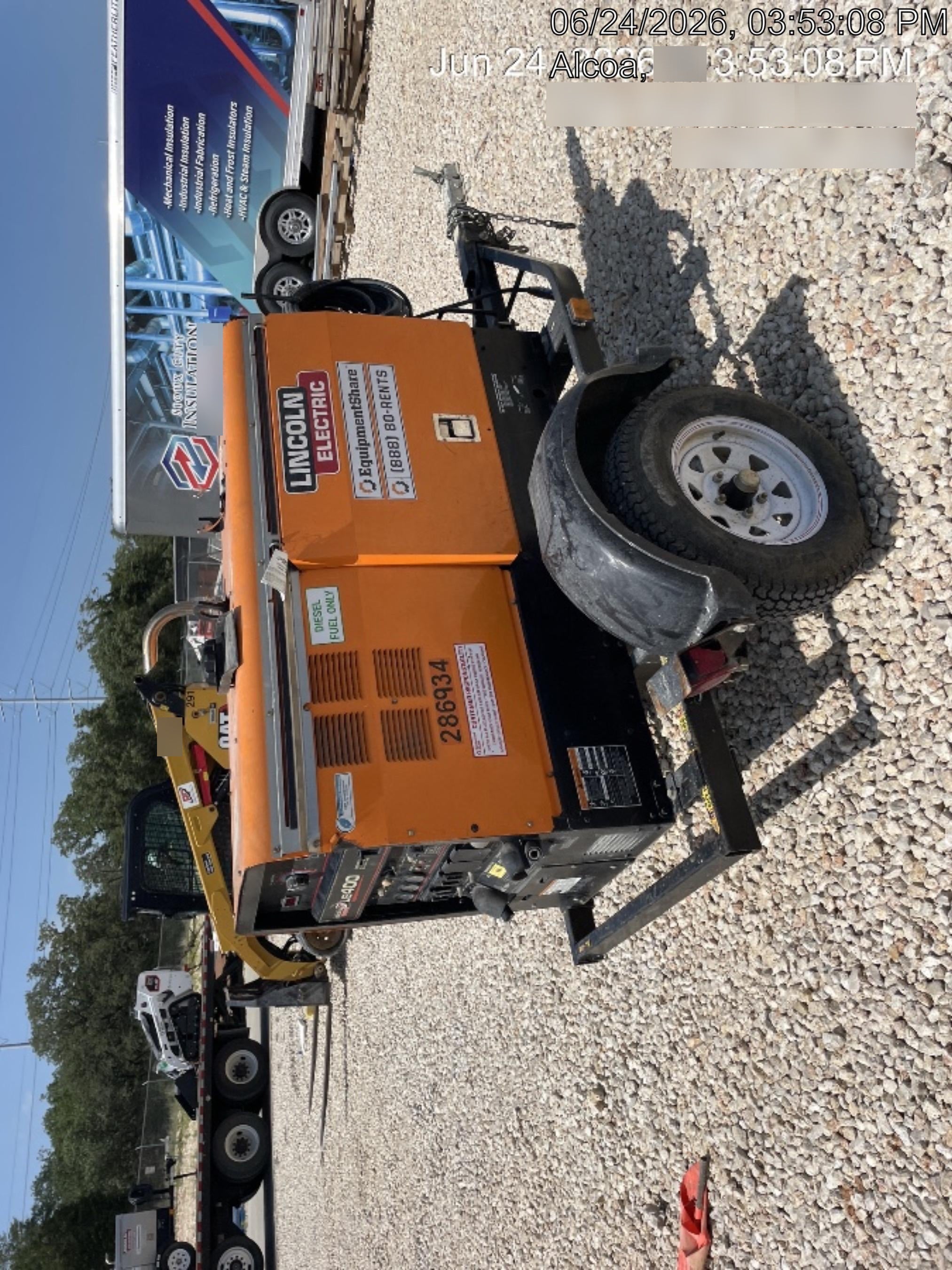 2022 Lincoln Electric LE400 Kubota V1505, Trlr, Cable Rack, Light Kit, ES Decals, T3