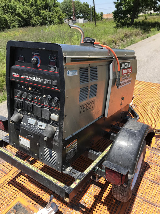 2020 Lincoln Electric Vantage 322 Welder Ready-Pak 3, w/ GPS & Decals (includes trailer, cable rack, fender light kit)