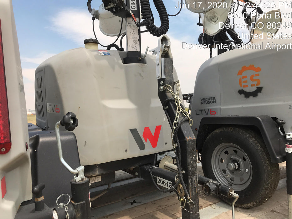 2018 Wacker Neuson LTV6L-MH Wacker Neuson LTV6L Mobile Light Tower w/Fuel Level Sensor Installed