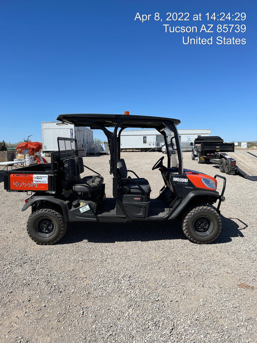 2022 Kubota RTV-X1140W-H Plastic Canopy, Windshield Acrylic Clear, LED Strobe Light, Wire Harness Kit, Back up Alarm