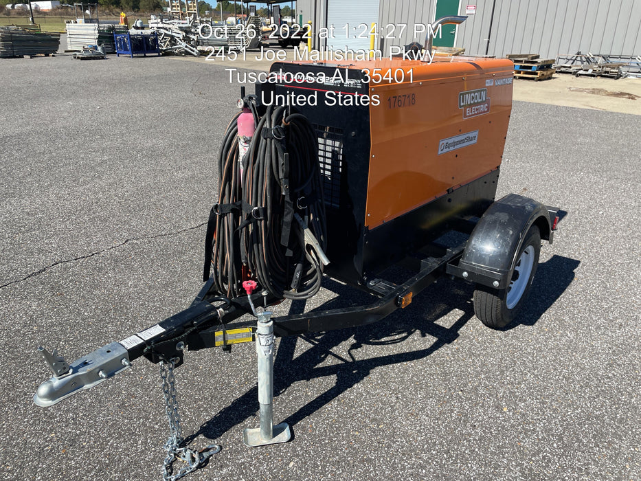 2021 Lincoln Electric Vantage 322 Vantage 322 Ready Pak 3 w/ Decals, ORANGE (includes trailer, cable rack, fender light kit) NO Telematics