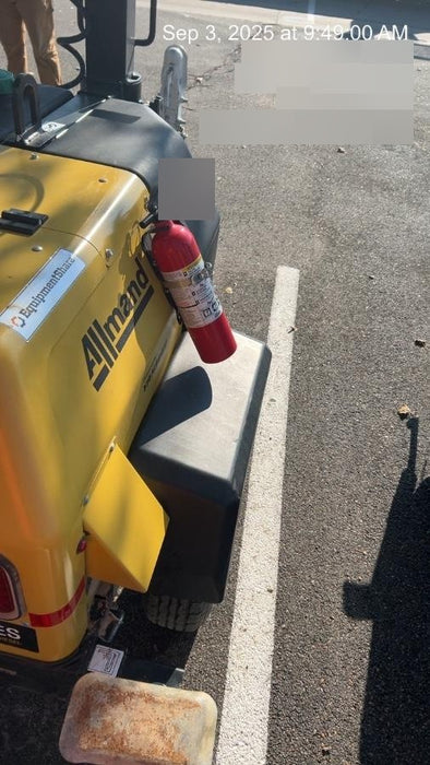 2022 Allmand NLV3GR (4) LED Light Fixture 350W, 23' Vertical Mast, 3kW Prime, Towable, ES Decals, T3