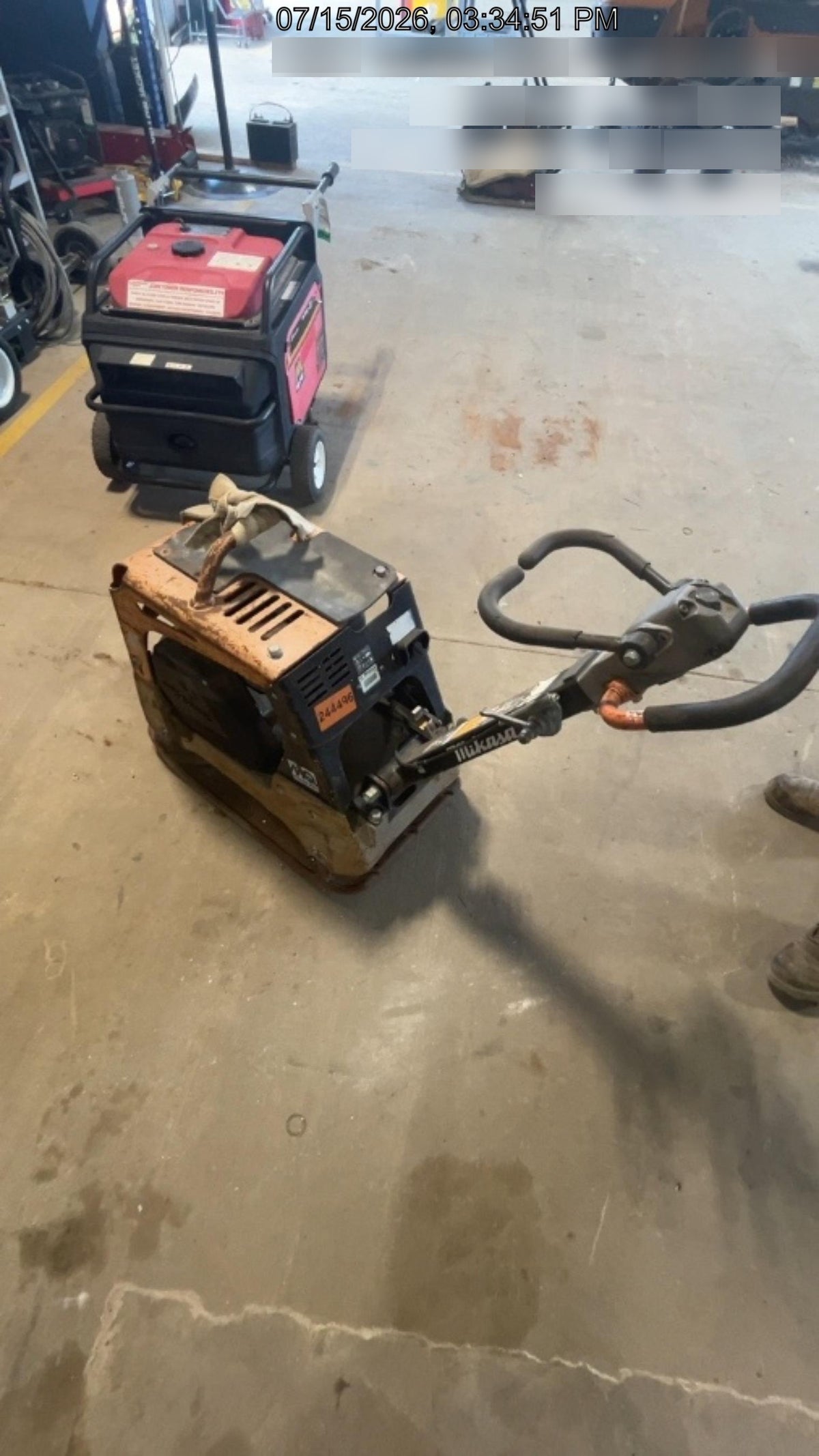 2022 Multiquip MVH158 Honda GX200, 17" Plate, Gas