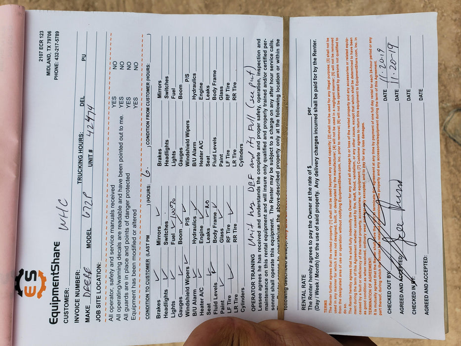 2019 JOHN DEERE 672G