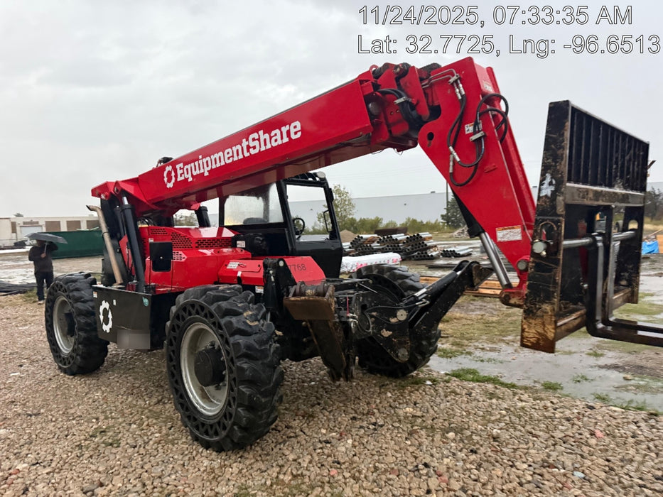 2019 Manitou MTA10055 Canopy, 120 HP, Solid Tires, Work Lights, Lift Hook, Auxiliary Hydraulics 66" Carriage and 60" Forks