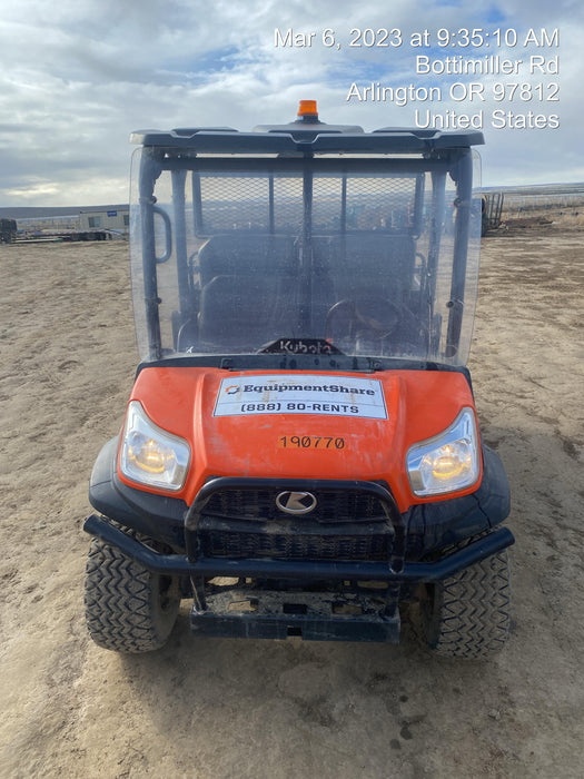 Kubota RTV-X1140W-H Plastic Canopy, Windshield Acrylic Clear, LED Strobe Light, Wire Harness Kit, Back up Alarm