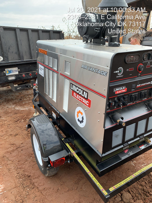 2021 Lincoln Electric Air Vantage 566 Air Vantage 566X Ready Pak 3 (includes trailer, cable rack, fender light kit); no telematics