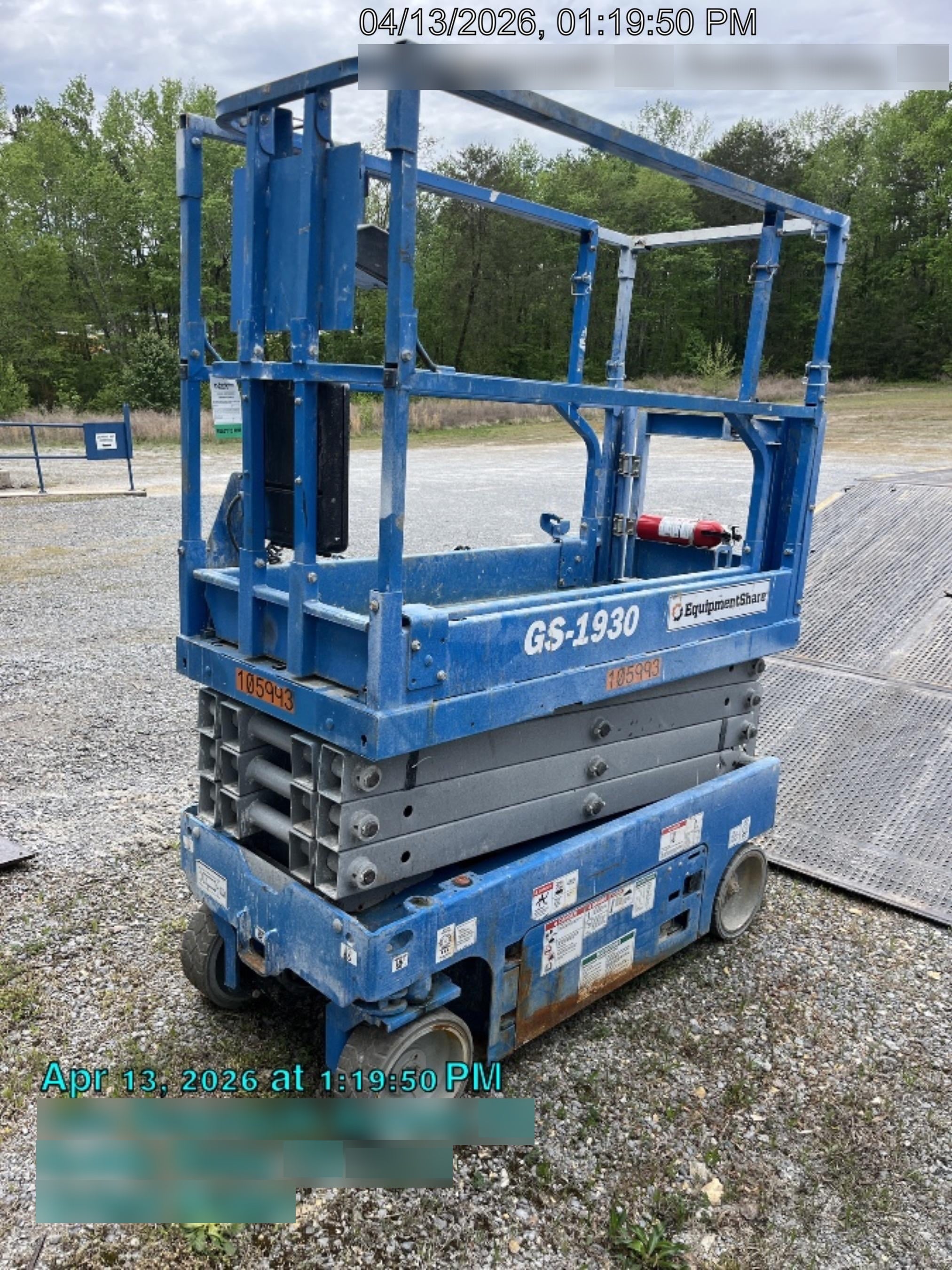2020 Genie GS-1930 Solid Non Marking Tires, Beacon, Folding rails with half height swing gate