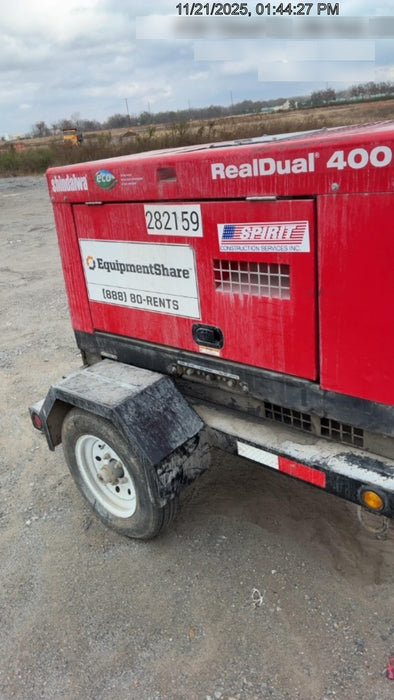 2022 Shindaiwa DGW400MDL Kubota D902 Engine, 23 HP, Dual Op Welder, Wire, Arc, Droop Stick, Tig, and CC Stick Functionality, Simulphase, 3 Phase and 1 Phase Gen Output, Single Axle NB Trlr, Slr Trckl Chrg 12V 12W, Fire Ext