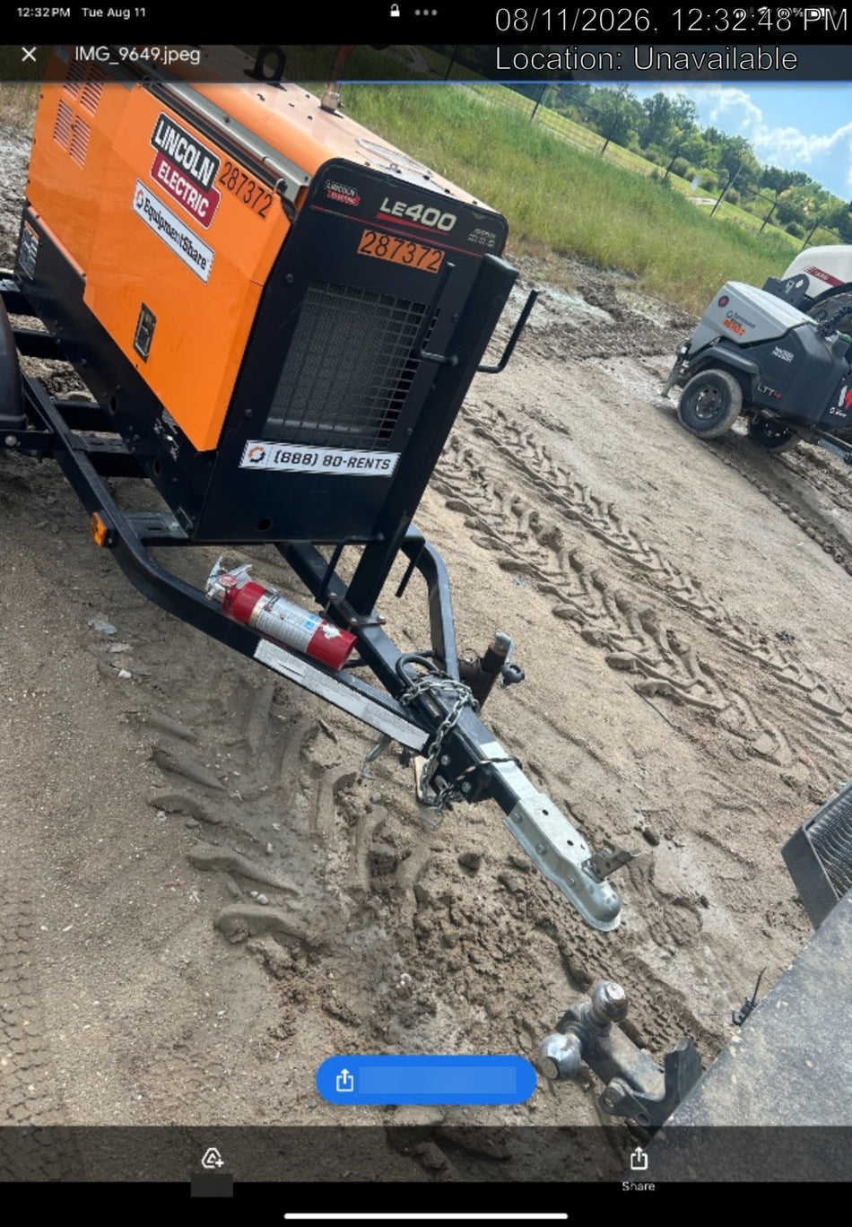2022 Lincoln Electric LE400 Kubota V1505, Trlr, Cable Rack, Light Kit, ES Decals, T3