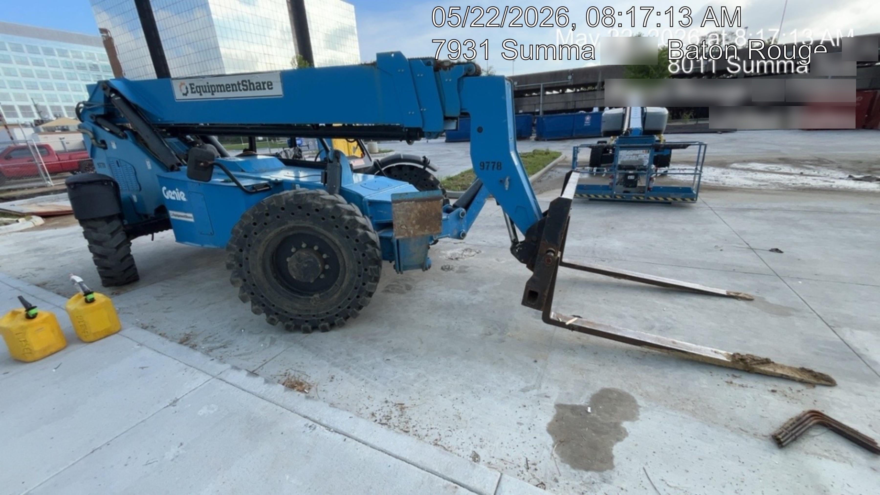 2018 Genie GTH-1056 Genie GTH-1056 w/Open ROPS, Solid Tires, Work Light/Beacon, 60" Carriage and Forks