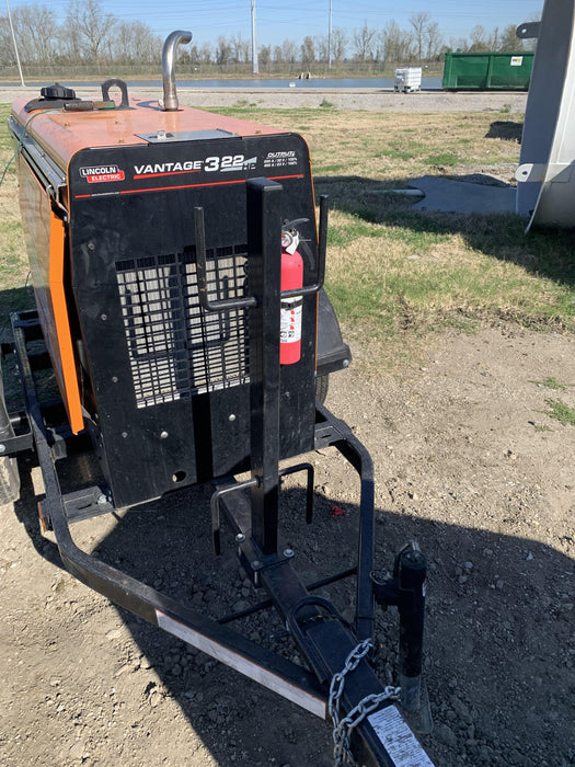 2021 Lincoln Electric Vantage 322 Vantage 322 Ready Pak 3 w/ Decals, ORANGE (includes trailer, cable rack, fender light kit) NO Telematics