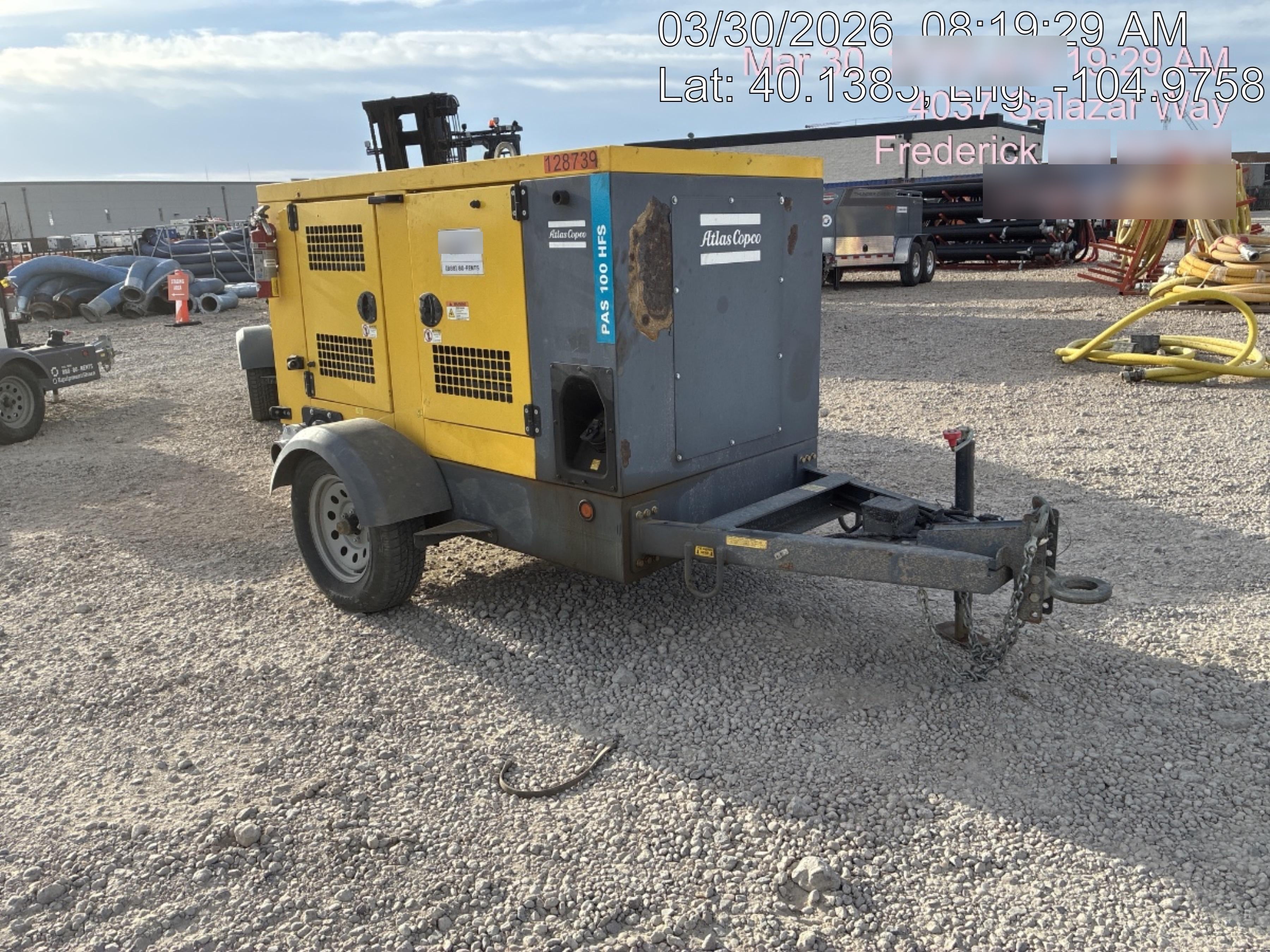 2020 ATLAS COPCO PAS 100 HF CS Enclosed