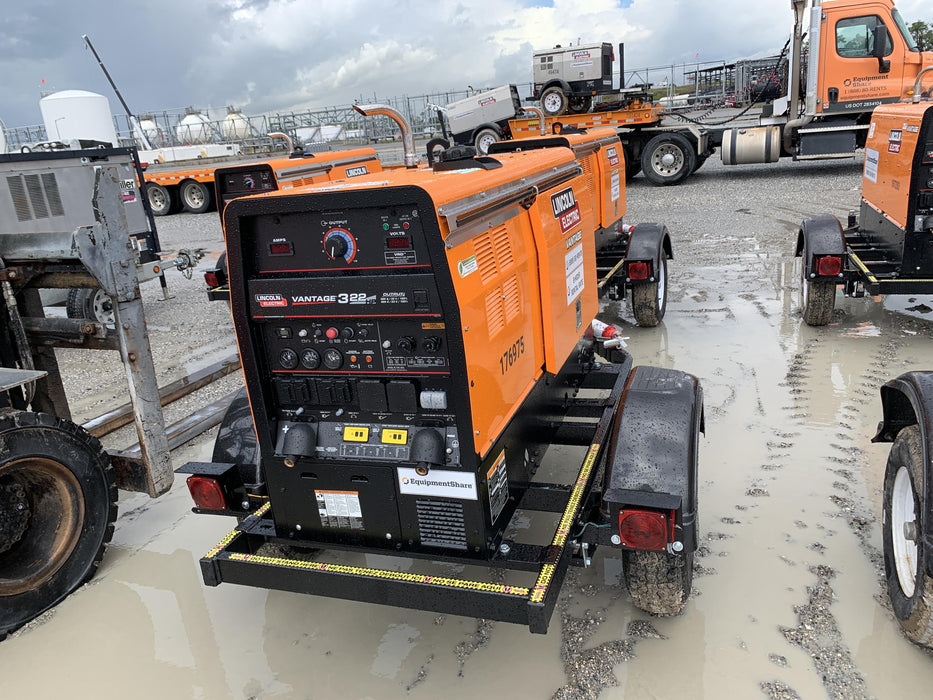 2021 Lincoln Electric Vantage 322 Vantage 322 Ready Pak 3 w/ Decals, ORANGE (includes trailer, cable rack, fender light kit) NO Telematics