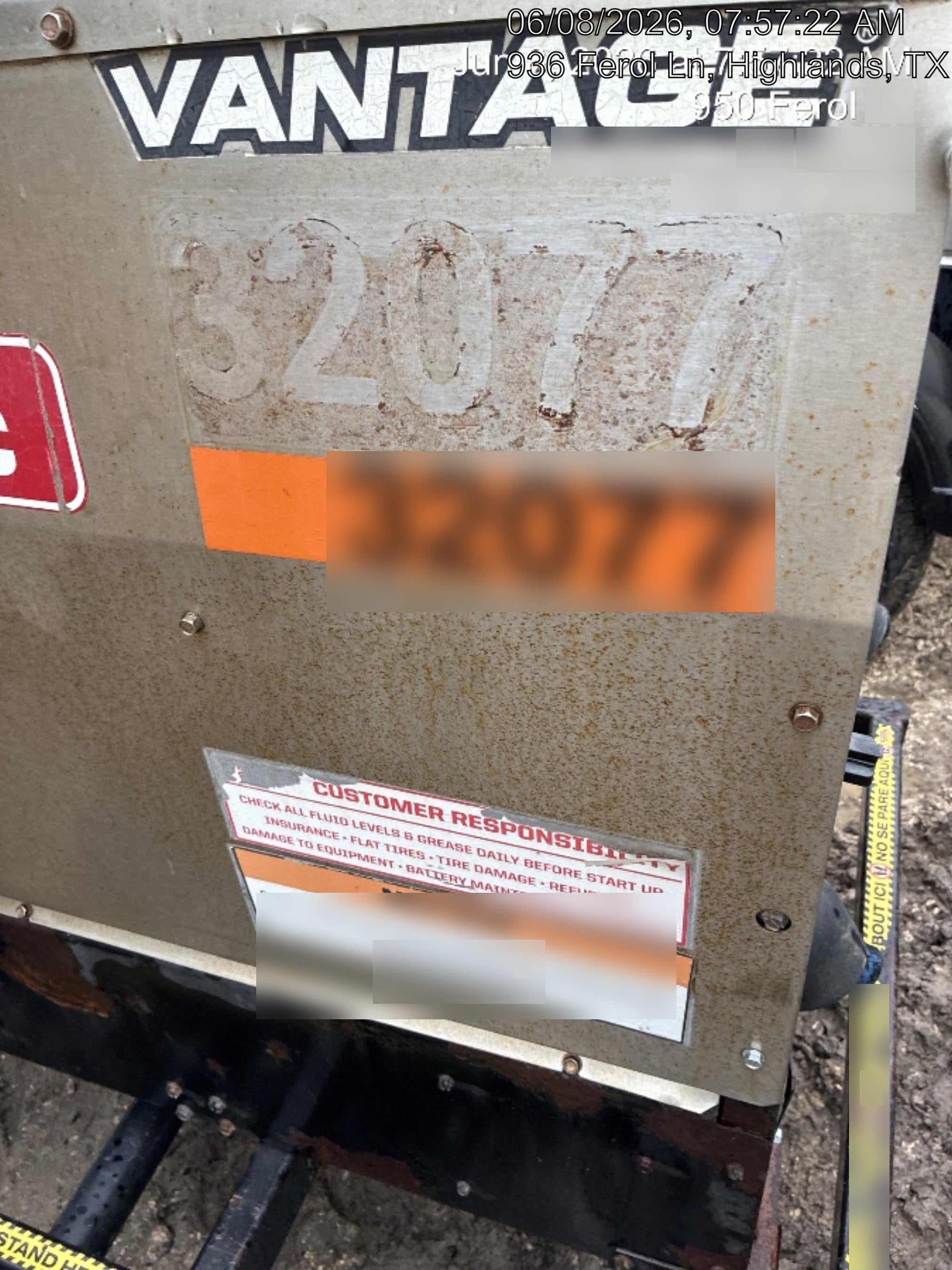 2019 Lincoln Electric Vantage 322 Welder Ready-Pak 3, Two wheel trailer, Fender and Light kit, Cable Rack