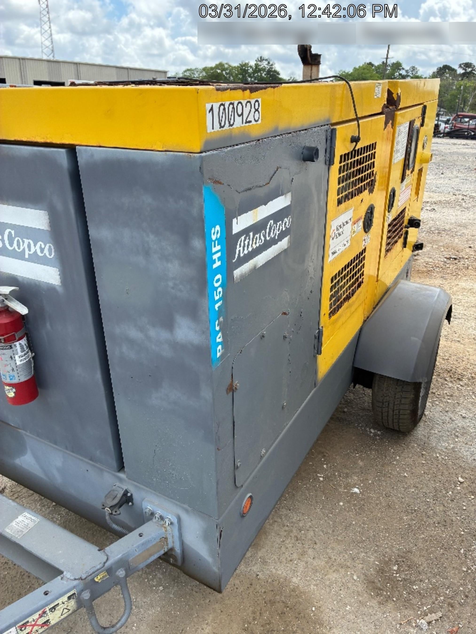 2020 ATLAS COPCO PAS 150 HF CS Enclosed