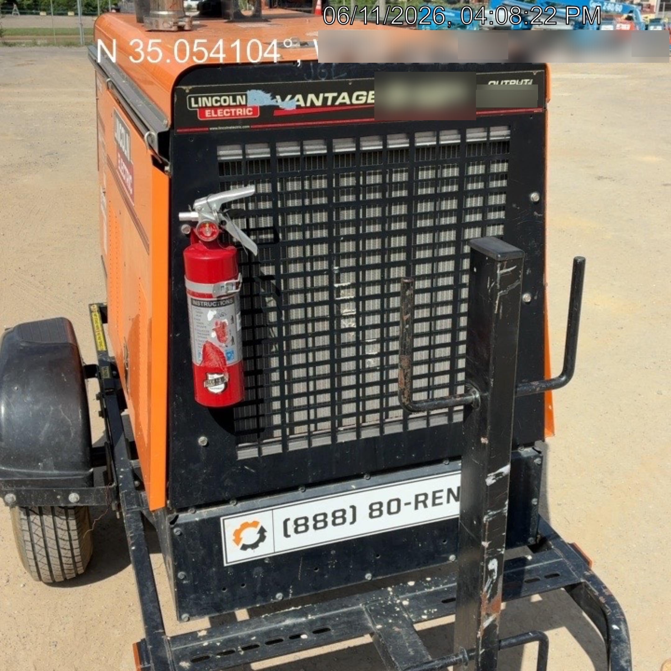 2021 Lincoln Electric Vantage 549X Ready Pak 3, ORANGE (includes trailer, cable rack, fender light kit)