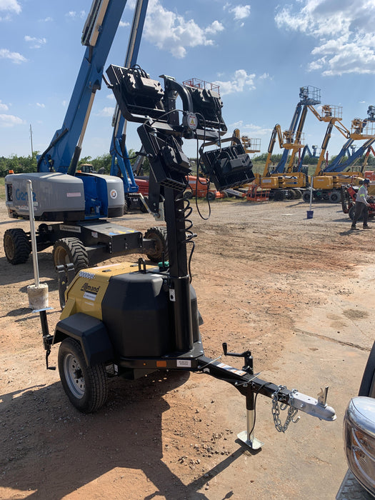 2022 Allmand NLV3GR (4) LED Light Fixture 350W, 23' Vertical Mast, 3kW Prime, Towable, Deep Sea L401, Leveling Jacks, Yanmar T4F 5.8hp