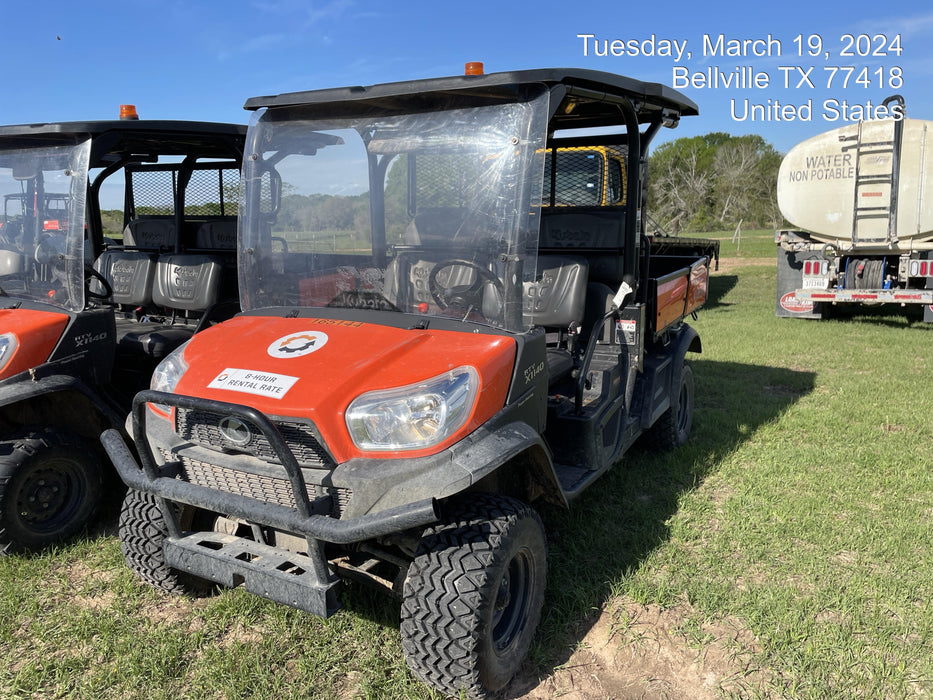 2021 Kubota RTV-X1140W-H Plastic Canopy, Windshield Acrylic Clear, LED Strobe Light, Wire Harness Kit, Back up Alarm