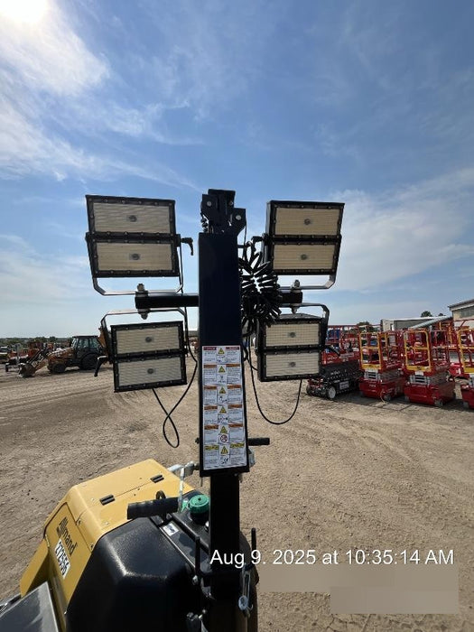 2022 Allmand NLV3GR (4) LED Light Fixture 350W, 23' Vertical Mast, 3kW Prime, Towable, ES Decals, T3