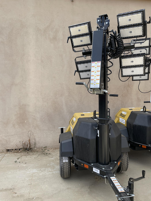 2022 Allmand NLV3GR (4) LED Light Fixture 350W, 23' Vertical Mast, 3kW Prime, Towable, ES Decals, T3