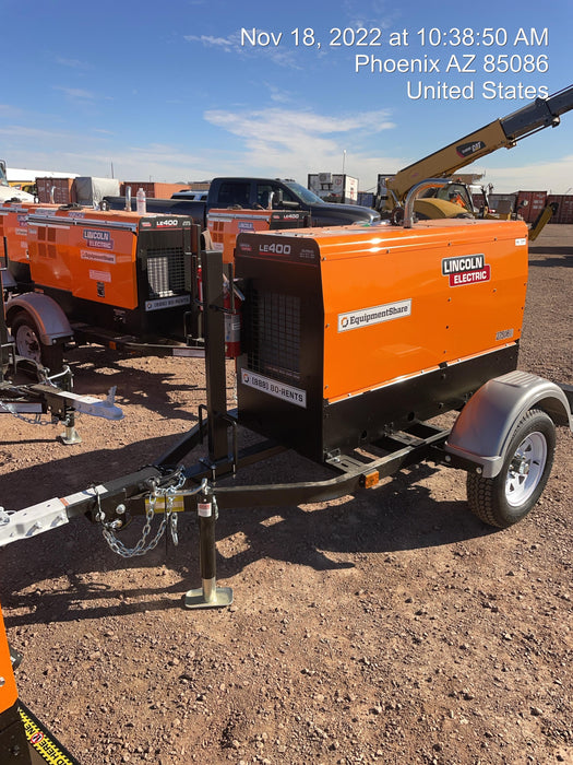 2022 Lincoln Electric LE400 Kubota V1505, Trlr, Cable Rack, Light Kit, ES Decals, T3