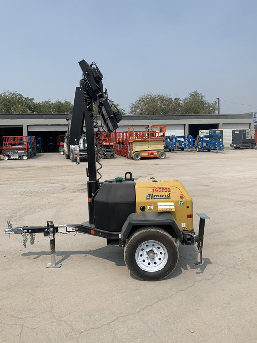 2021 Allmand NLV3GR (4) LED Light Fixture 350W, 23' Vertical Mast, 3kW Prime, Towable, Deep Sea L401, Leveling Jacks, Yanmar T4F 5.8hp