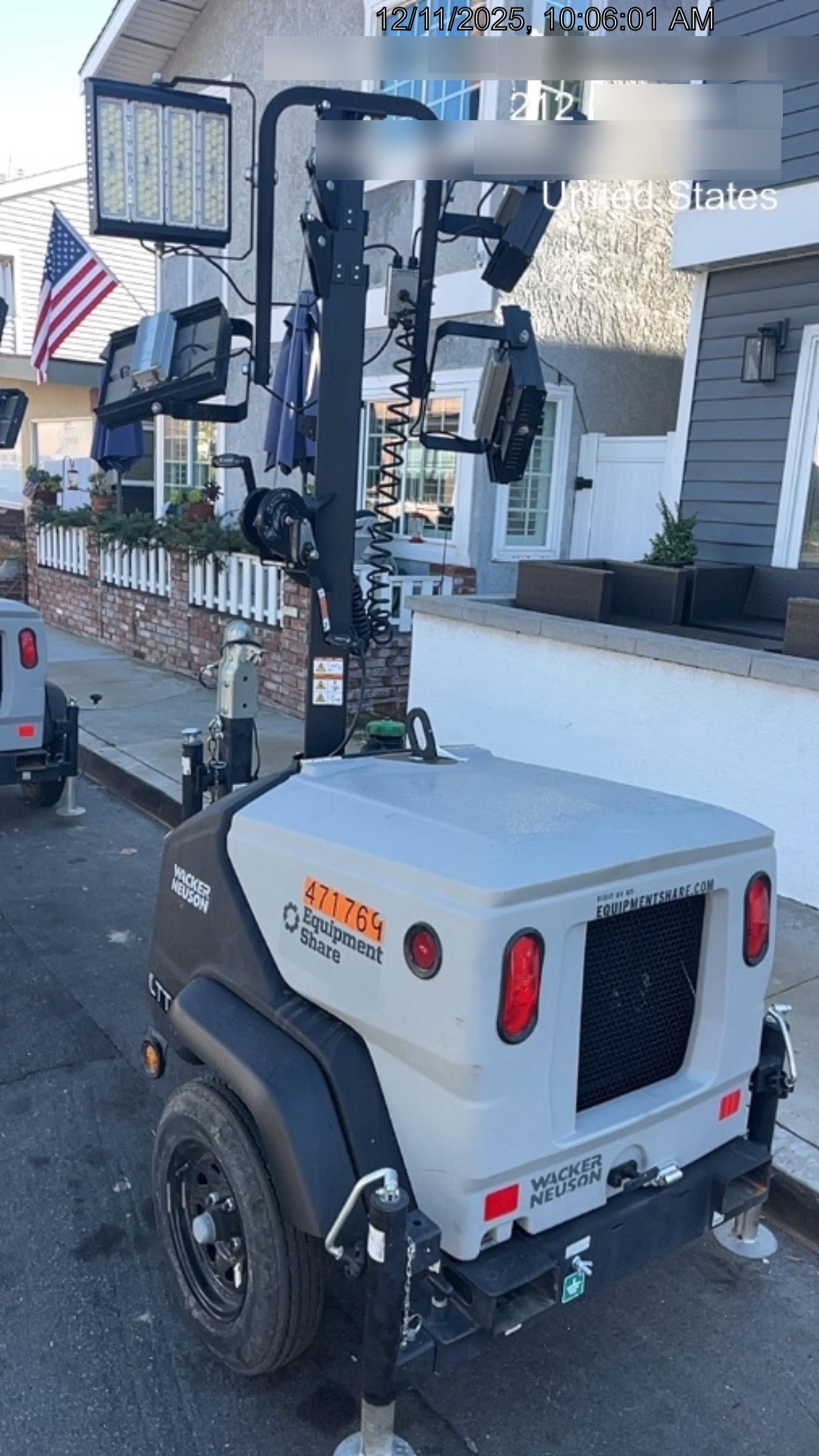2024 Wacker Neuson LTT4 Diesel, Kohler KDW702, Deep Sea Controller, Auto Start, LED 320W, Bypass Outlet, T3