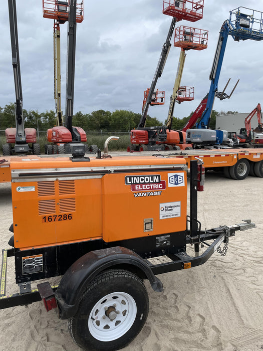 2021 Lincoln Electric Vantage 322 Vantage 322 Ready Pak 3 w/ Decals, ORANGE (includes trailer, cable rack, fender light kit) NO Telematics
