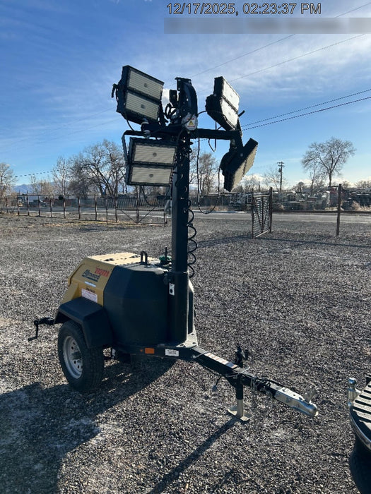 2022 Allmand NLV3GR (4) LED Light Fixture 350W, 23' Vertical Mast, 3kW Prime, Towable, ES Decals, T3