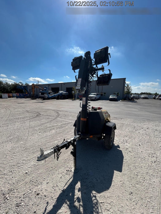 2021 Allmand NLV3GR (4) LED Light Fixture 350W, 23' Vertical Mast, 3kW Prime, Towable, Deep Sea L401, Leveling Jacks, Yanmar T4F 5.8hp