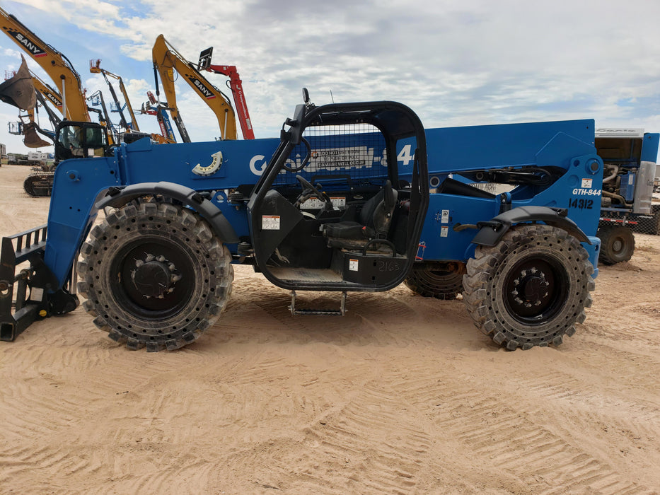 2018 Genie GTH-844 Genie GTH-844 w/Open ROPS, Solid Tires, beacon/work lights, 60" carriage/forks