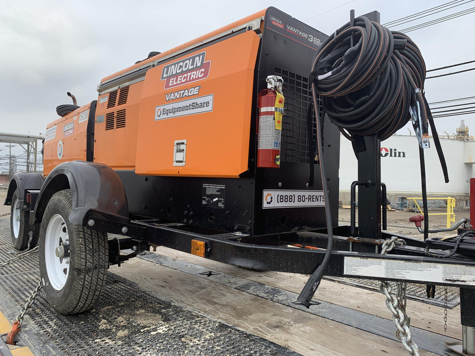2021 Lincoln Electric Vantage 322 Vantage 322 Ready Pak 3 w/ Decals, ORANGE (includes trailer, cable rack, fender light kit) NO Telematics