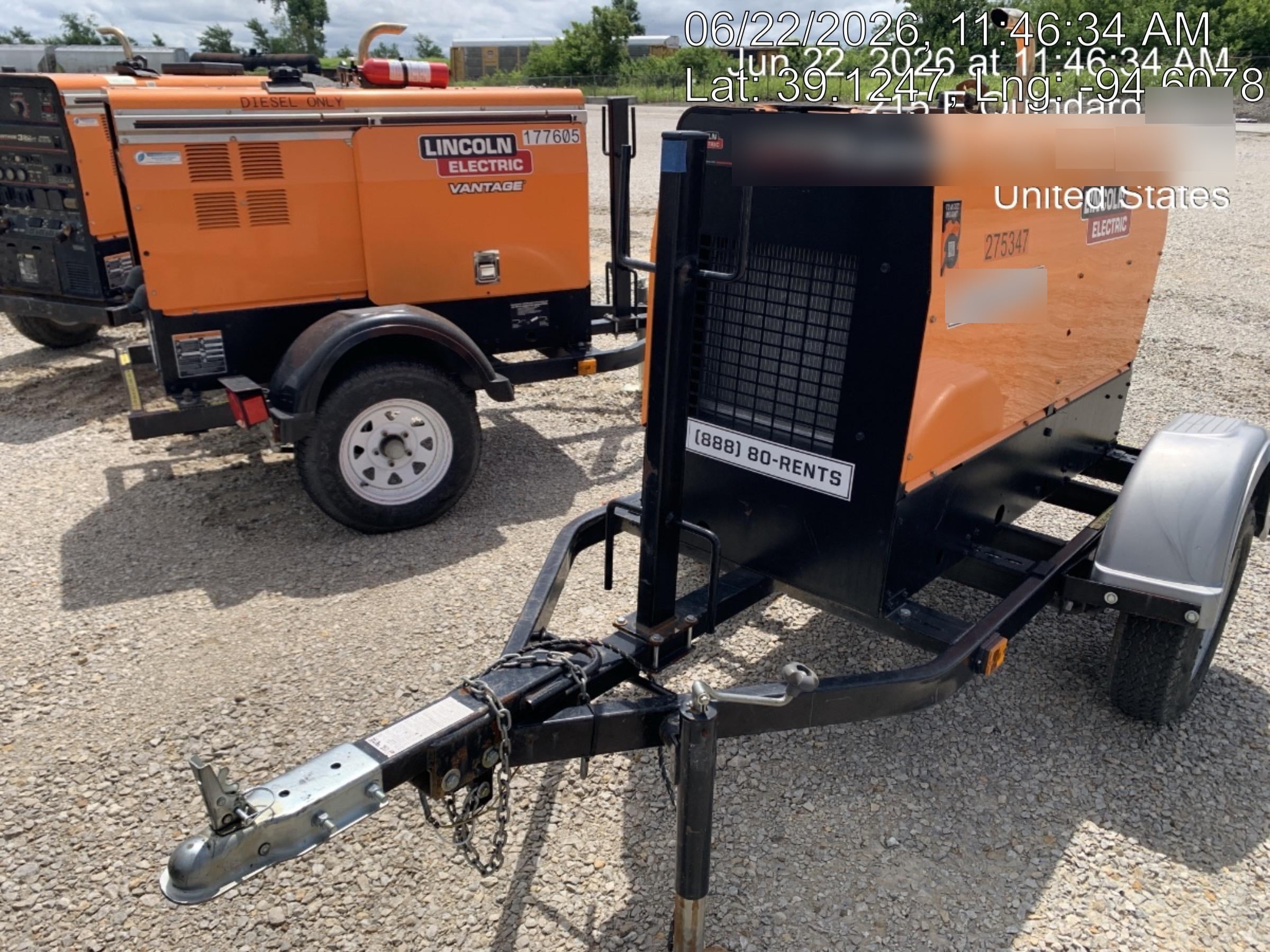 2022 Lincoln Electric LE400 Kubota V1505, Trlr, Cable Rack, Light Kit, ES Decals, T3