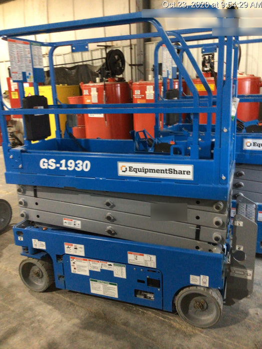 2020 Genie GS-1930 Solid Non Marking Tires, Beacon, Folding rails with half height swing gate