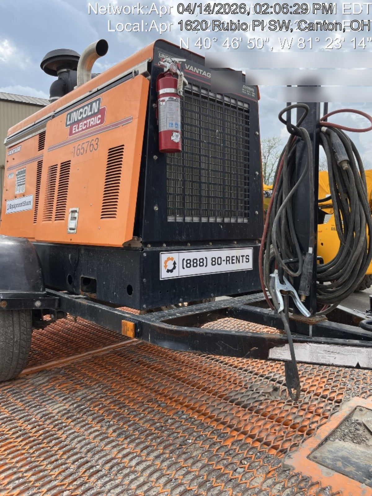 2021 Lincoln Electric Vantage 549X Ready Pak 3, ORANGE (includes trailer, cable rack, fender light kit)