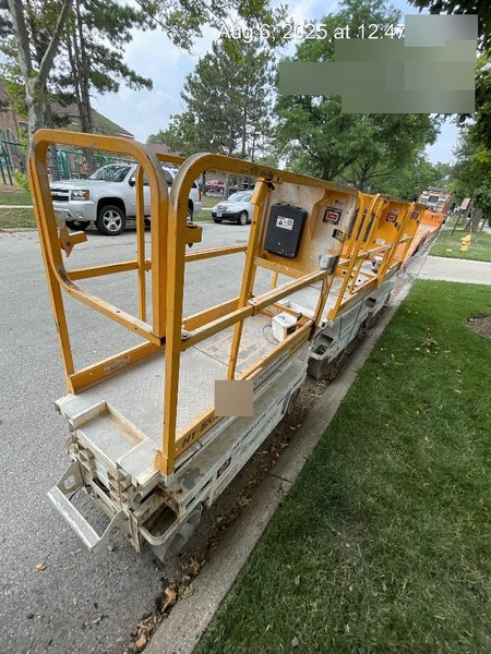 Custom Equipment HB-1430 Hy-Brid Scissor Lift
Platform capacity up to 670 lbs
Working height up to 20 ft
Weighs under 1,700 lbs
Non-marking wheels