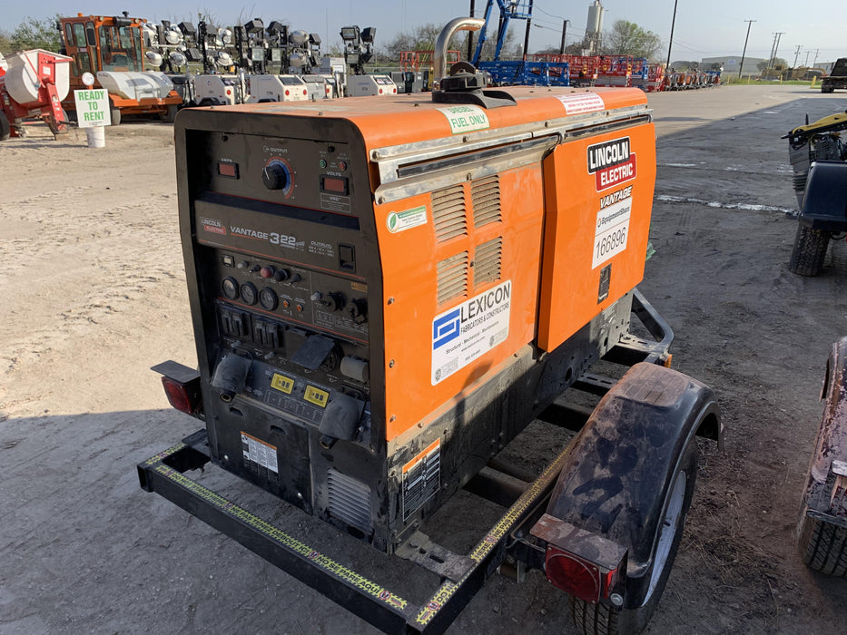 2021 Lincoln Electric Vantage 322 Vantage 322 Ready Pak 3 w/ Decals, ORANGE (includes trailer, cable rack, fender light kit) NO Telematics