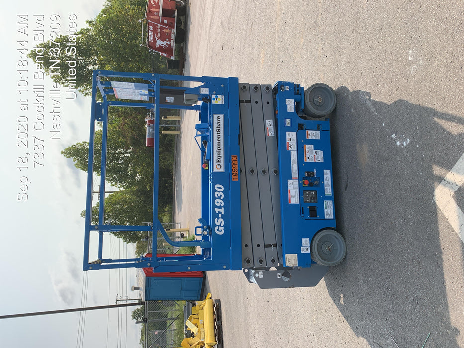 2020 Genie GS-1930 Solid Non Marking Tires, Beacon, Folding rails with half height swing gate