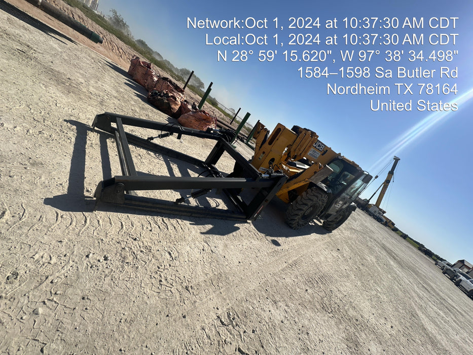 2018 JCB 510-56 JCB 510-56 Telehandler 74 HP w/CAB/HVAC, Beacon, Worklights, Aux Hydraulics, Solid Tires, 60" Carriage/Forks