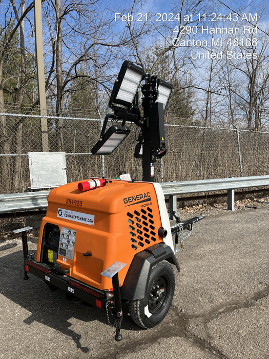 2024 Generac MLT2 Diesel, Flex Switch 120V Input, Powerzone Controller, 
(4) 320W LED Lights, 4kW Generator, 39.9 Gal Fuel Tank, 2" Ball, T3