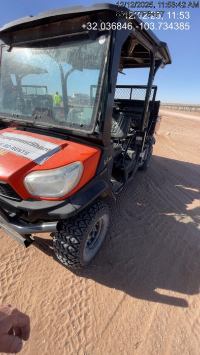Kubota RTV-X1140W-H Kubota RTVX1140WH 4wd Utility Cart, LED Strobe, Windshield Tempered Glass, Pastic Canopy, Wire Harness Kit, Backup Alarm